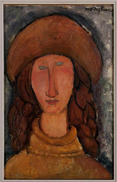 Retrato de Jeanne Hebuterne by Amedeo Modigliani (1919)
