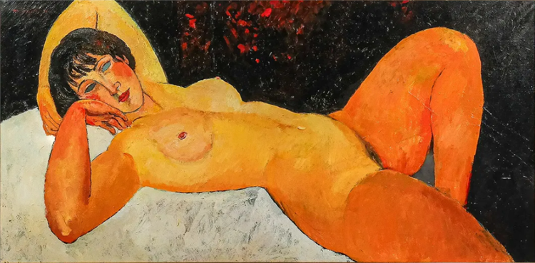 Nina de azul by Amedeo Modigliani (1918)