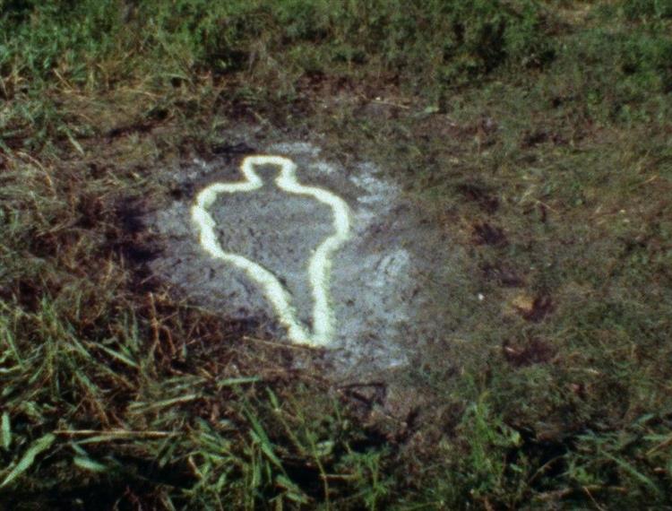 Silueta de hierba by Ana Mendieta (1979)