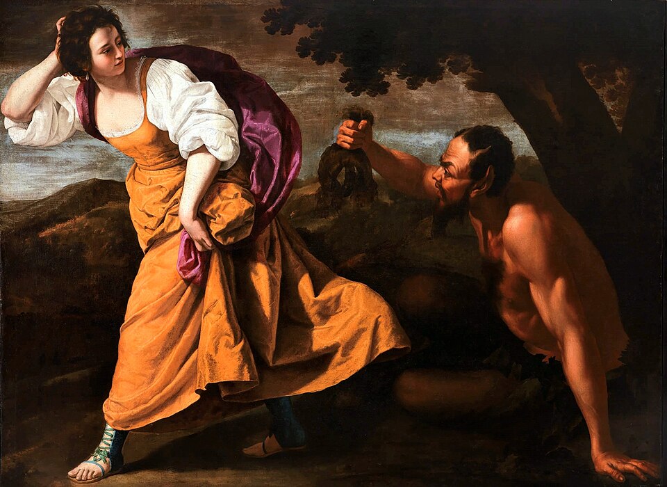 Corisca y el sátiro by Artemisia Gentileschi (1635)