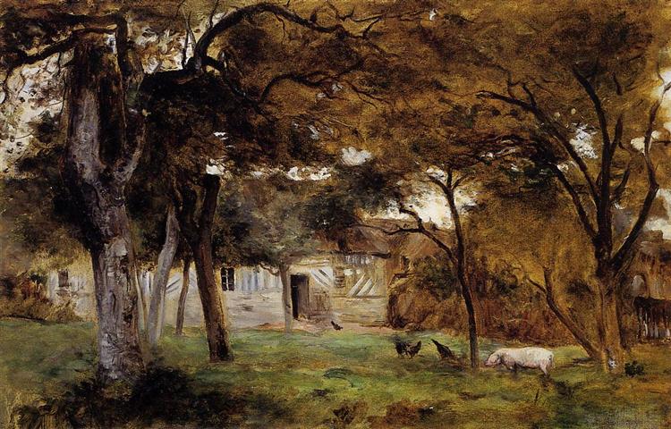 Farm in Normandy by Berthe Morisot (1860)