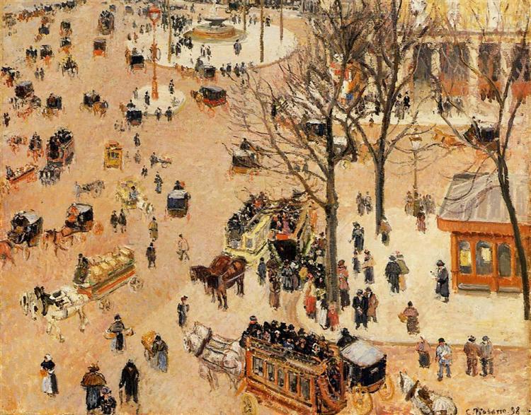 La Avenue de l'Opéra by Camille Pissarro (1898)