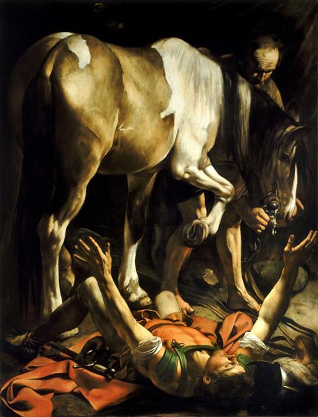 Conversion on the Way to Damascus by Caravaggio (1601)