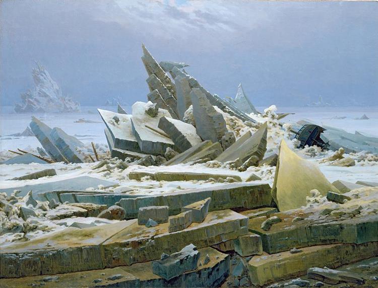 El mar de hielo by Caspar David Friedrich (1824)