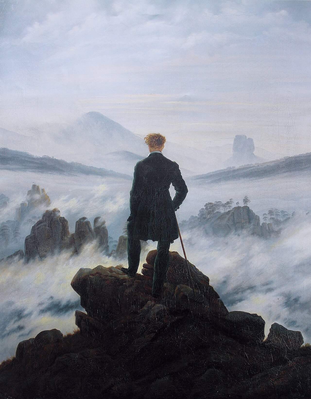 Wanderer above the Sea of Fog by Caspar David Friedrich (1818)