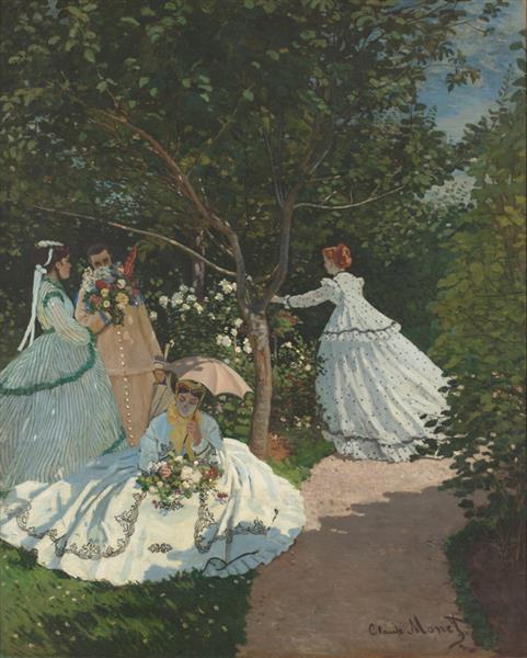Mujeres en el jardín by Claude Monet (1866)
