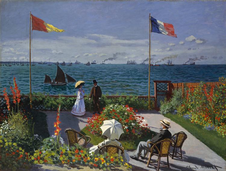 La terraza en Sainte-Adresse by Claude Monet (1867)
