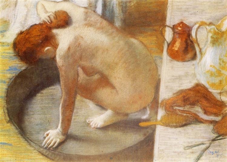 La bañera by Edgar Degas (1886)