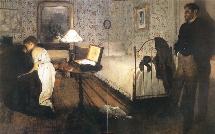 Interieur (Die Vergewaltigung) by Edgar Degas (1869)