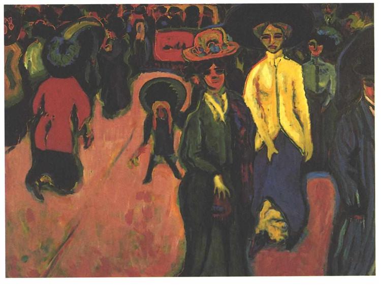Street, Dresden by Ernst Ludwig Kirchner (1908)