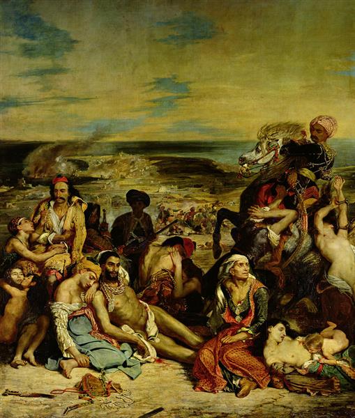 La matanza de Quíos by Eugène Delacroix (1824)
