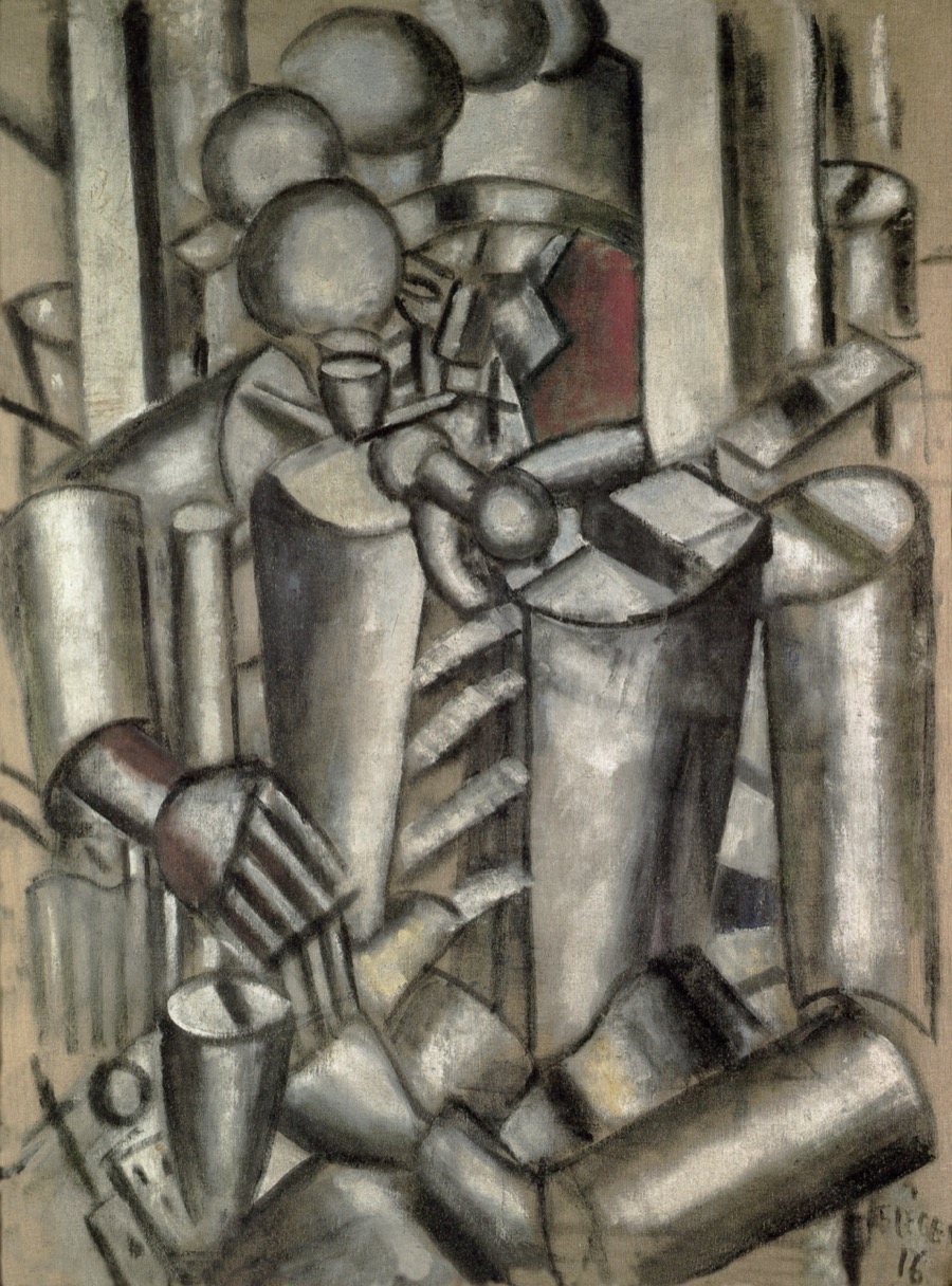 Soldier with a Pipe by Fernand Léger (1916)