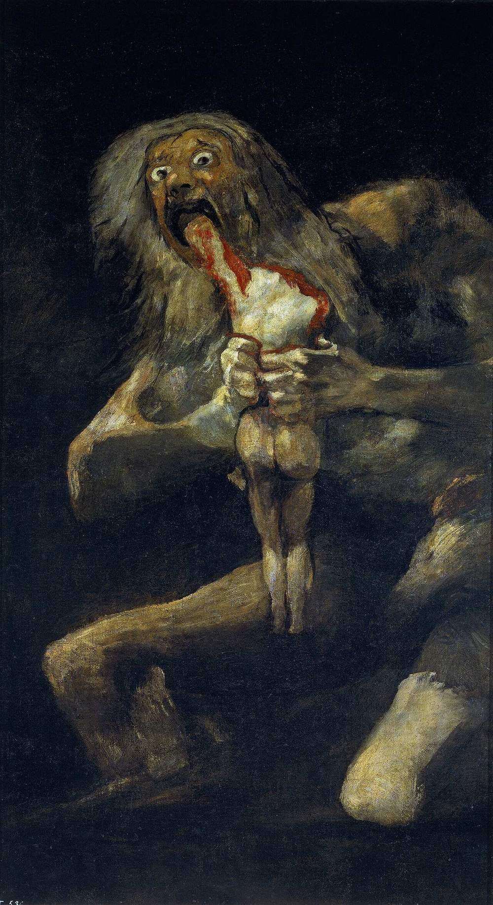 Saturn Devouring His Son by Goya (1819-1823)
