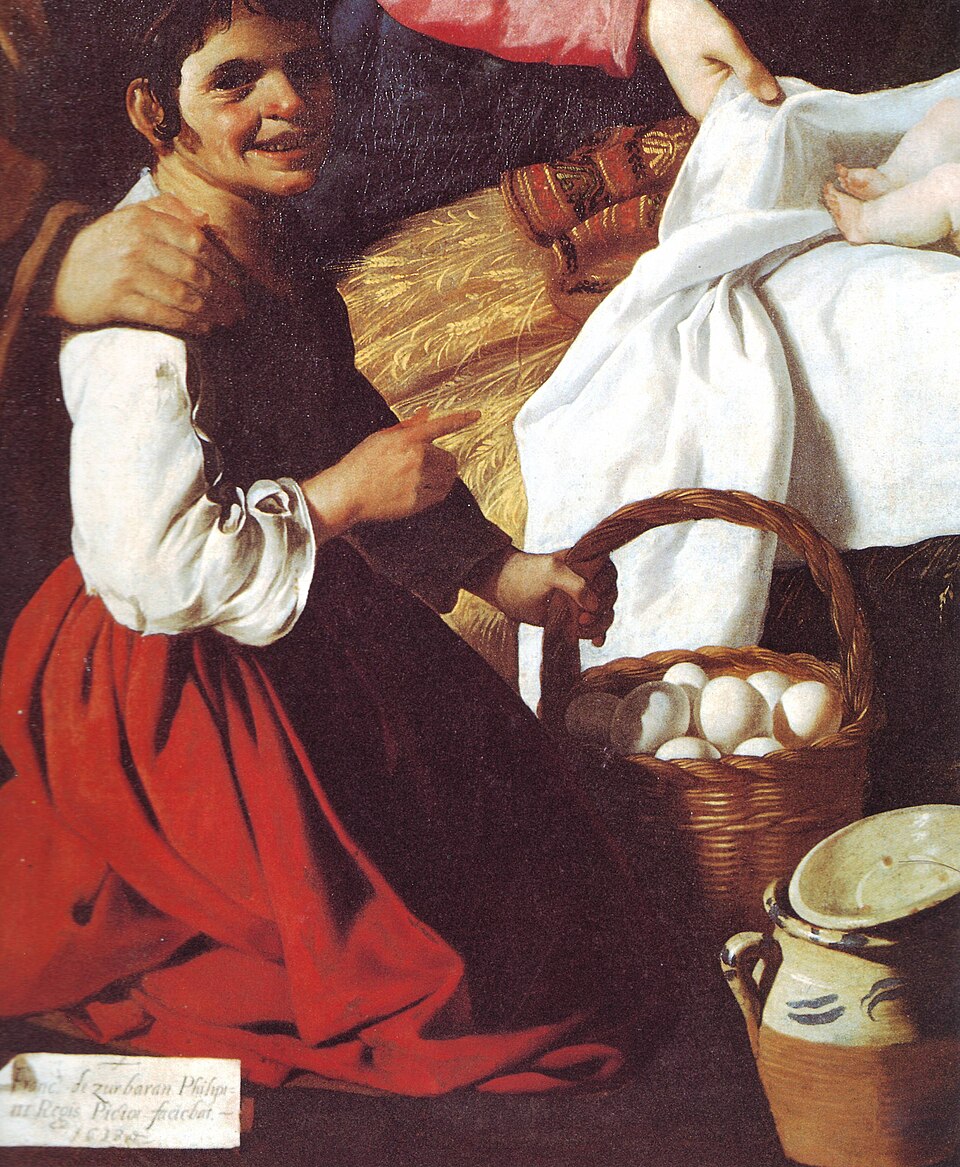 Cristo y la Virgen en la casa de Nazaret by Francisco de Zurbarán (1640)