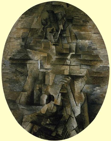 Mujer con mandolina by Georges Braque (1910)