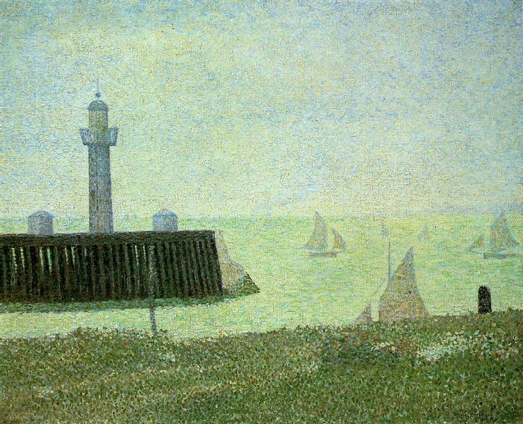 El faro de Honfleur by Georges Seurat (1886)
