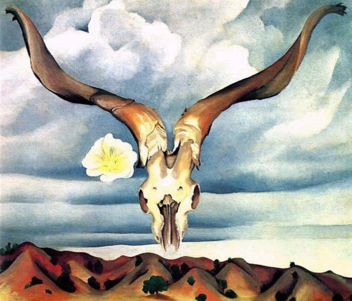 Ram's Head, White Hollyhock by Georgia O'Keeffe (1935)
