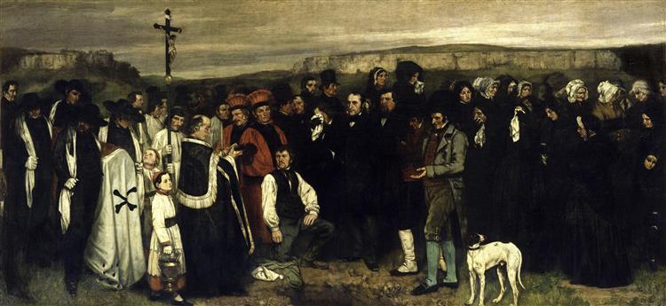Un entierro en Ornans by Gustave Courbet (1850)
