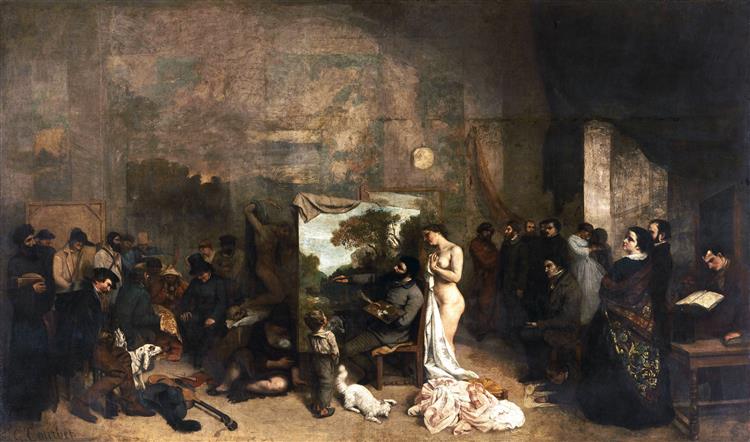 El taller del pintor by Gustave Courbet (1855)