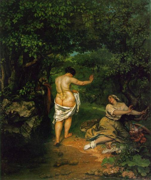Las bañistas by Gustave Courbet (1853)