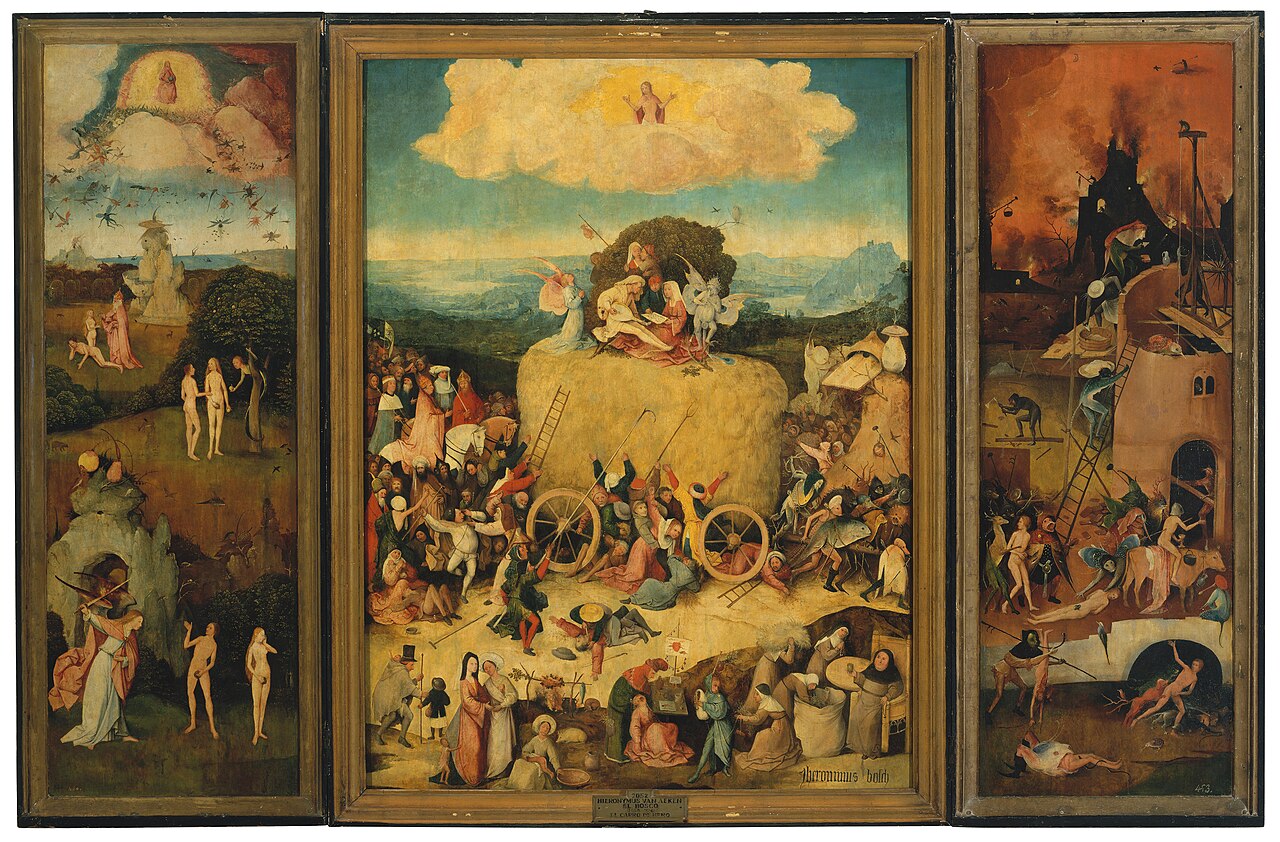 The Haywain Triptych by Hieronymus Bosch (1515)