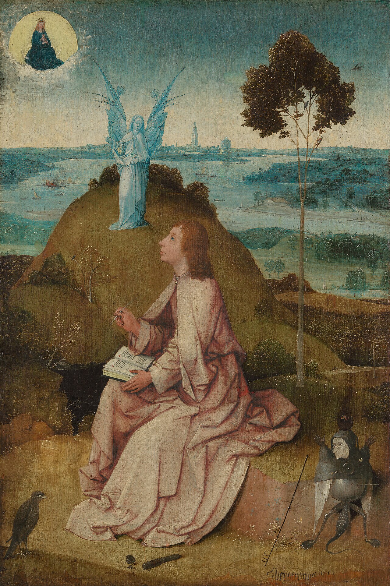 Saint John the Evangelist on Patmos by Hieronymus Bosch (1490)
