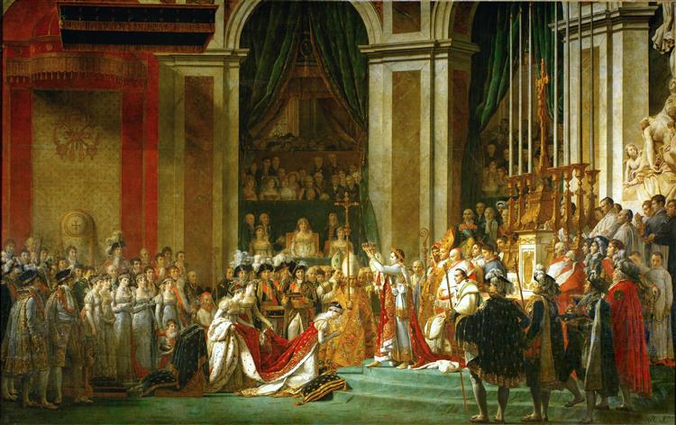 La coronación de Napoleón by Jacques-Louis David (1807)