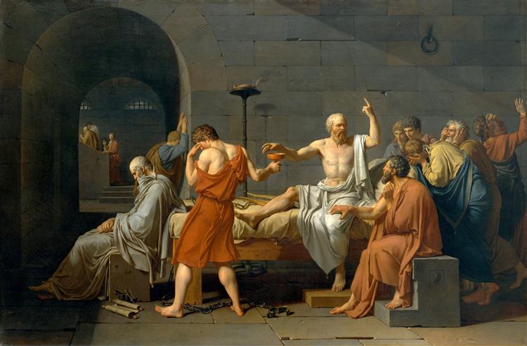 La muerte de Sócrates by Jacques-Louis David (1787)