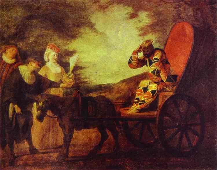 Arlecchino Emperor in the Moon by Jean-Antoine Watteau (1708)