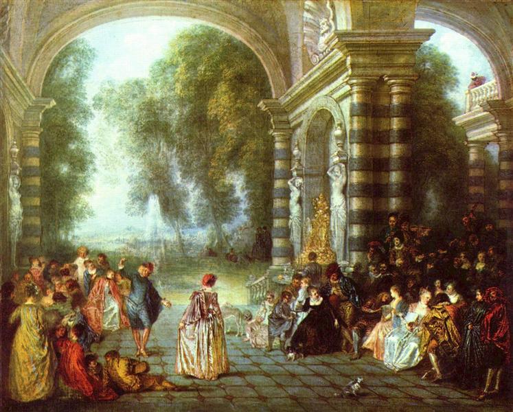 The Pleasures of the Ball by Jean-Antoine Watteau (1714)