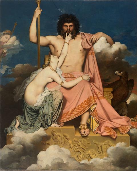 Júpiter y Tetis by Jean-Auguste-Dominique Ingres (1811)