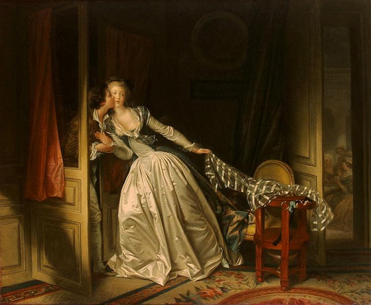 El beso robado by Jean-Honoré Fragonard (1788)