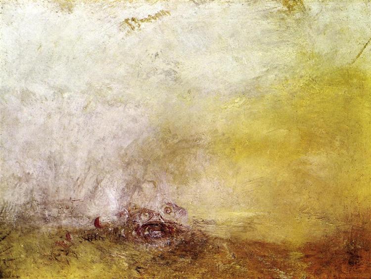 Amanecer con monstruos marinos by J.M.W. Turner (1845)