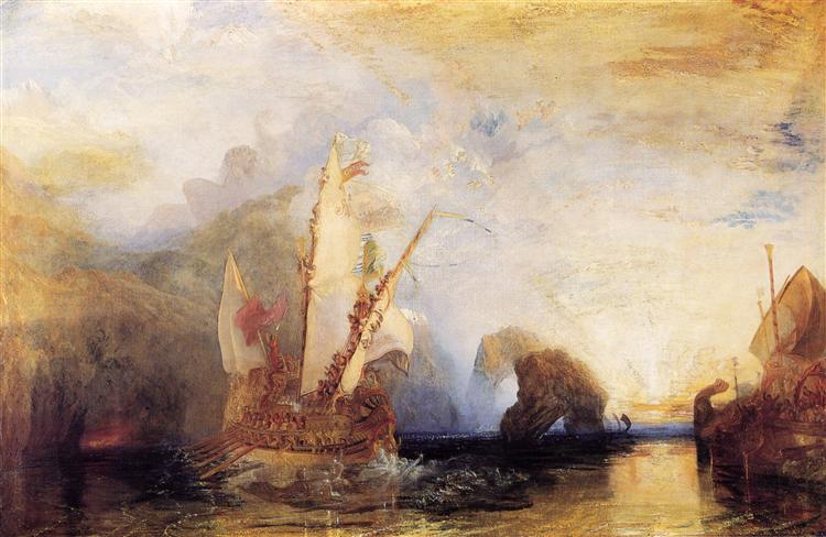 Ulises burlando a Polifemo by J.M.W. Turner (1829)