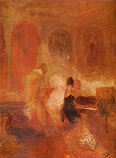 Interior en Petworth by J.M.W. Turner (1837)