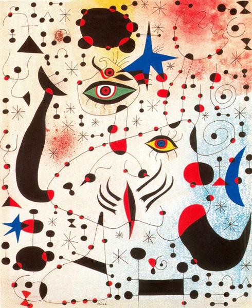 Ciphers and Constellations in Love with a Woman by Joan Miró (1941)