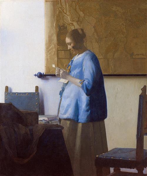 Mujer leyendo una carta by Johannes Vermeer (1663)