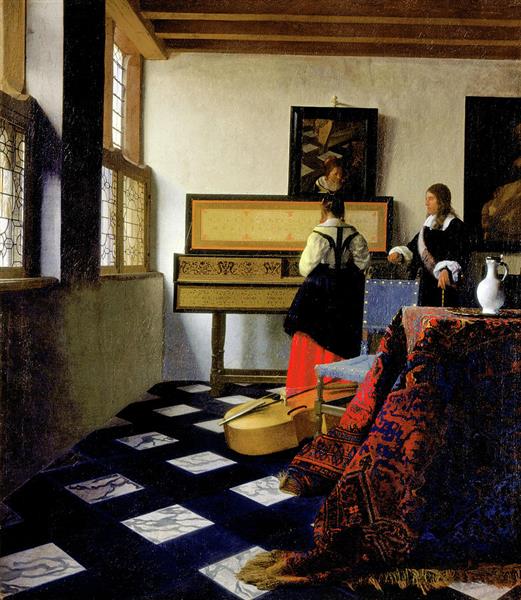 La lección de música by Johannes Vermeer (1665)