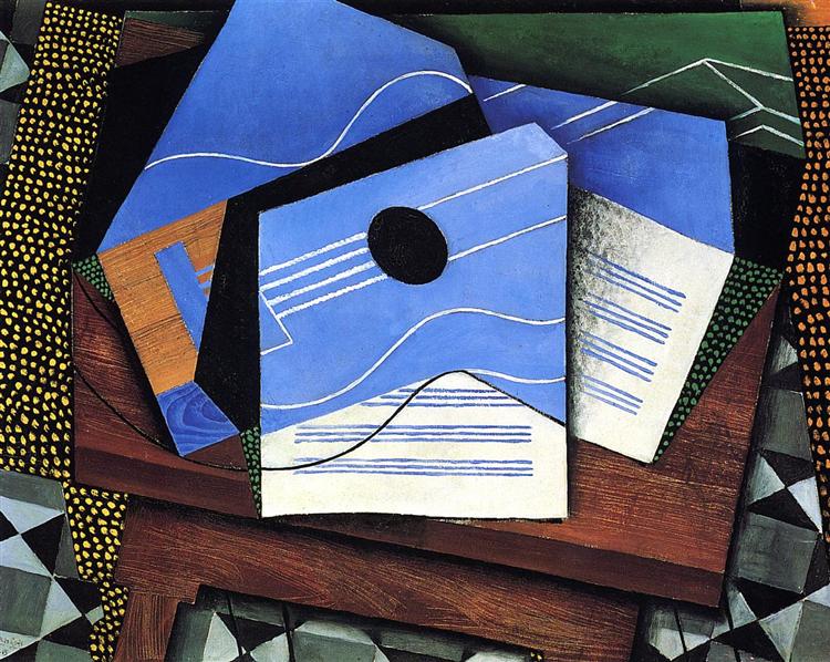 Guitarra sobre una mesa by Juan Gris (1915)