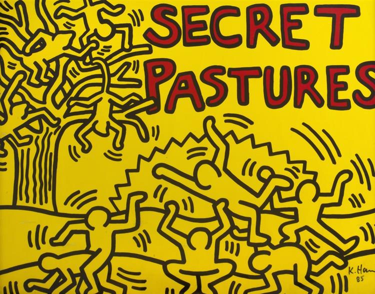 A Poster for the Bill T. Jones and Arnie Zane Performance Piece \ by Keith Haring (1984)
