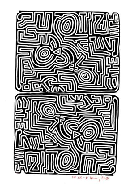Labyrinth by Keith Haring (1989)