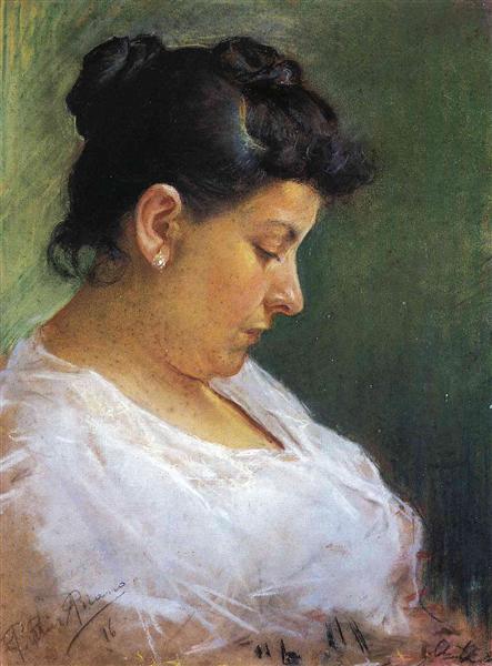 Portrait of the Artist's Mother by Pablo Picasso (1896)