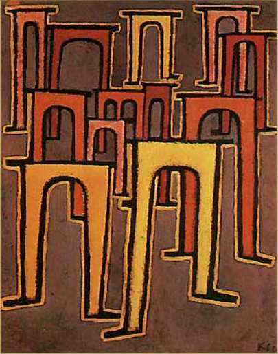 Revolución del viaducto by Paul Klee (1937)