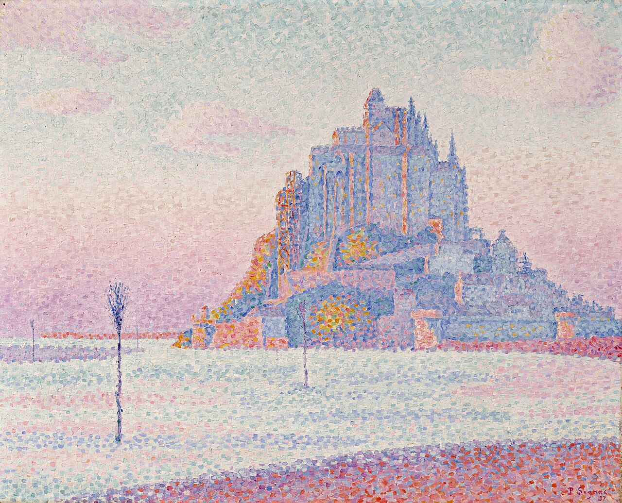 Mont Saint-Michel, Setting Sun by Paul Signac (1897)
