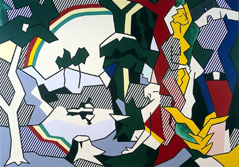 Paisaje con figuras y arco iris by Roy Lichtenstein (1980)