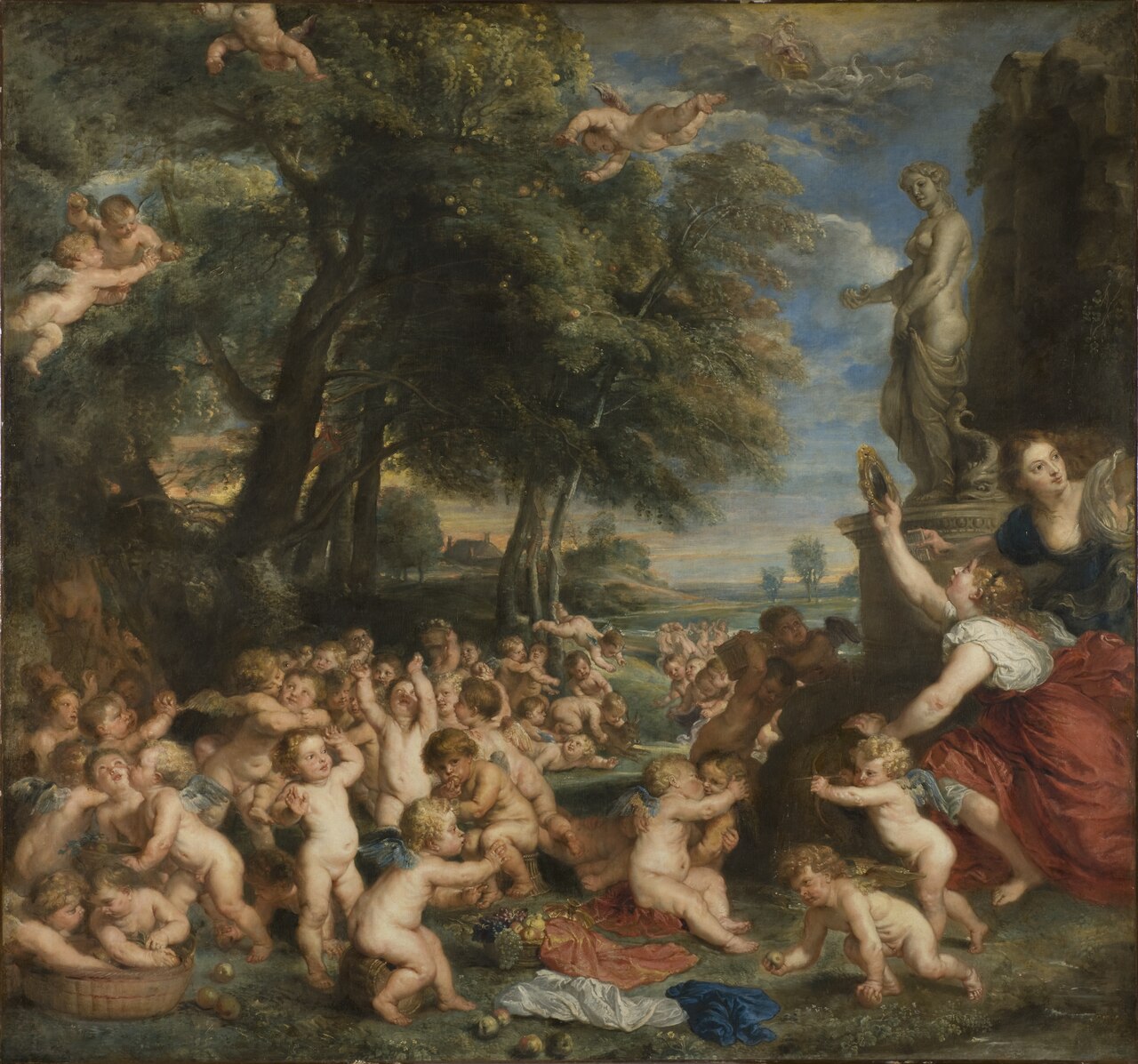 Diana and Actaeon by Tiziano (Titian) (1556)