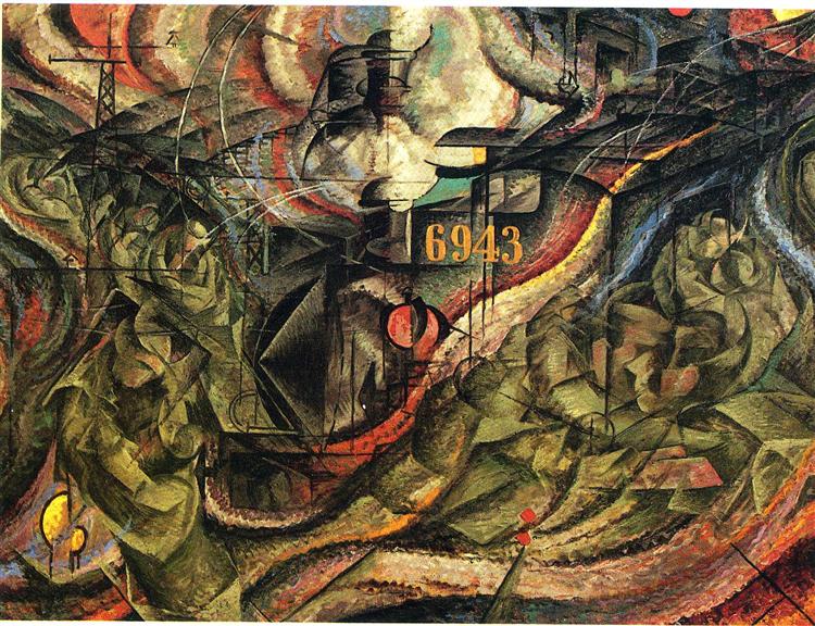 Estados de ánimo I: Los que se van by Umberto Boccioni (1911)