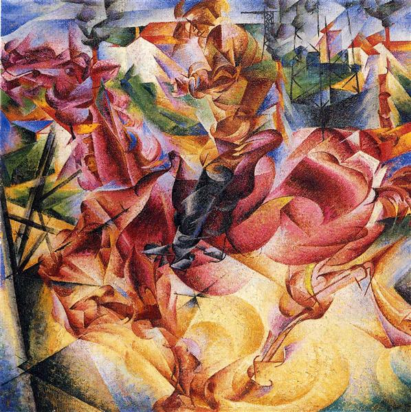 Elasticidad by Umberto Boccioni (1912)