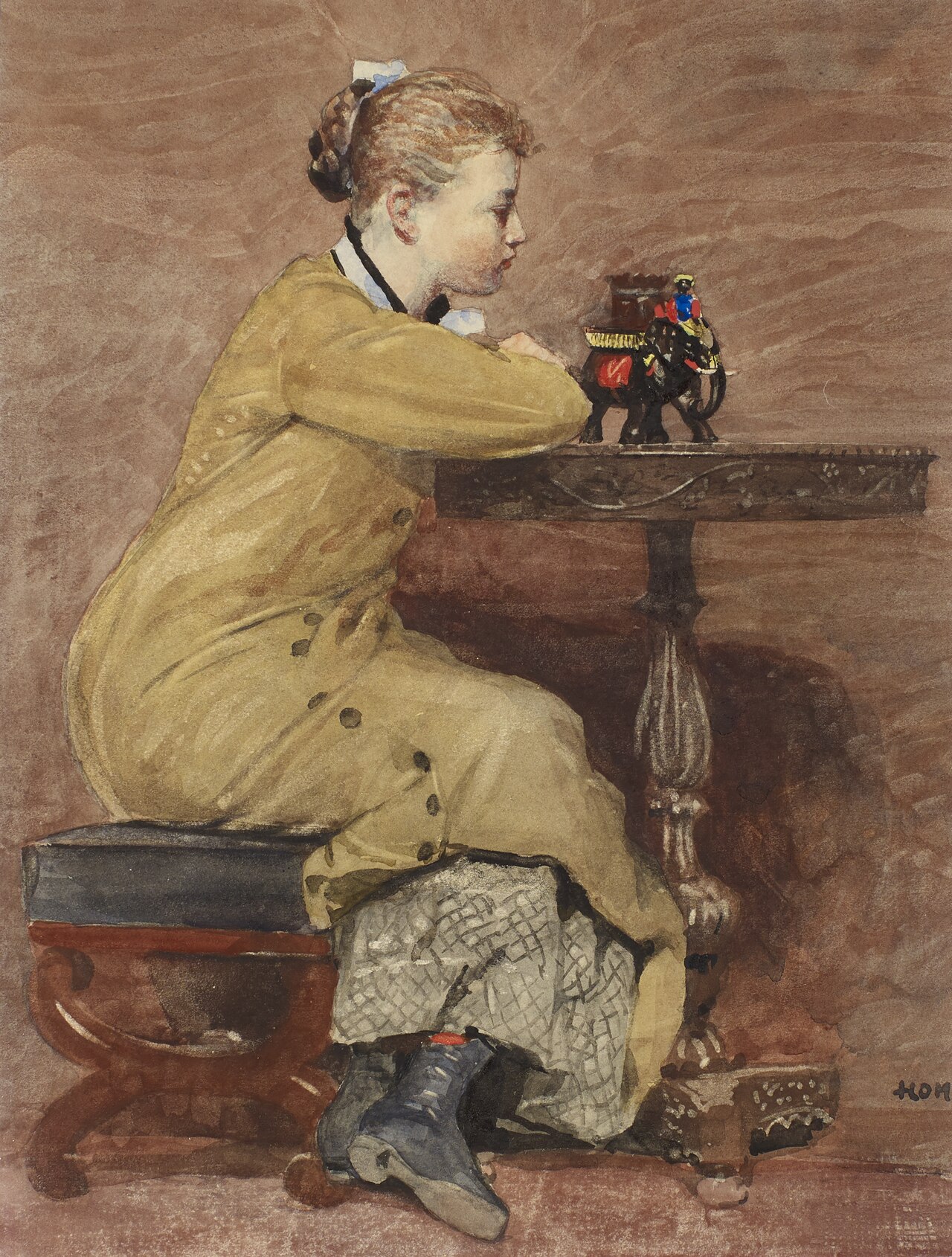 Woman and Elephant by Winslow Homer (1877)